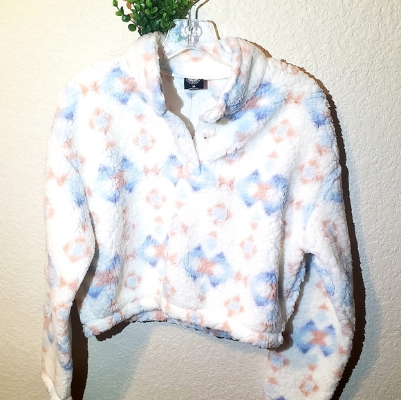 NEW Pacsun Simone Sherpa Sweatshirt - Picture 2 of 7